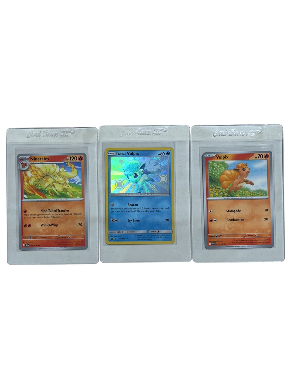 Shiny Alolan Vulpix SV8/SV94 NM, Vulpix ME01 NM, Ninetales Mint Lot Fox Pokemon